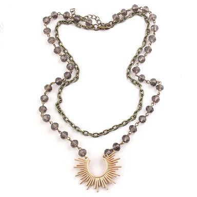 Radiate Sunshine Necklace Set - Coco and lulu boutique
