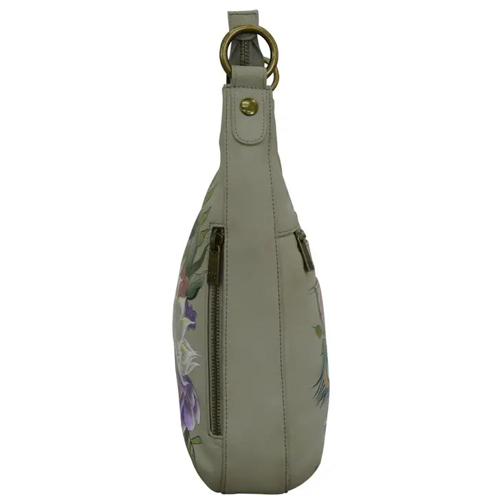 Peacock Convertible Slim Hobo With Crossbody Strap - Coco and lulu boutique