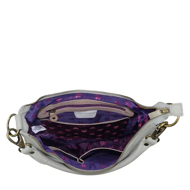 Peacock Convertible Slim Hobo With Crossbody Strap - Coco and lulu boutique