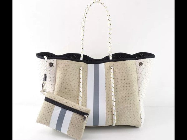 Summertime Neoprene Tote Bags - Coco and lulu boutique