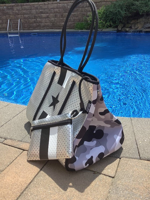 Summertime Neoprene Tote Bags - Coco and lulu boutique