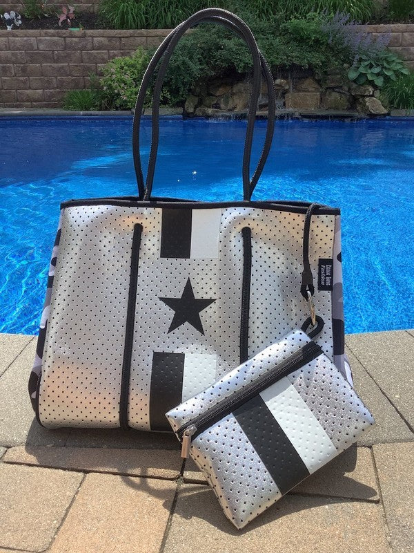 Summertime Neoprene Tote Bags - Coco and lulu boutique