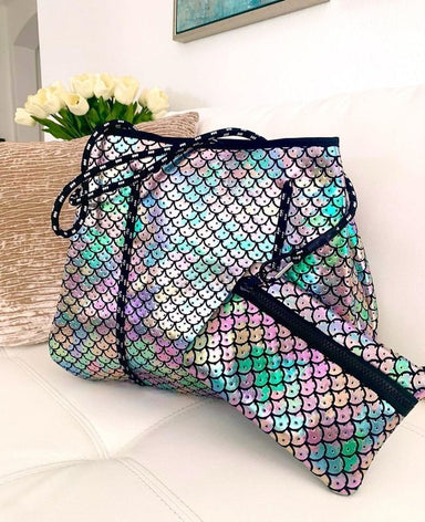 Summertime Neoprene Tote Bags - Coco and lulu boutique
