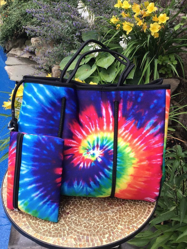 Summertime Neoprene Tote Bags - Coco and lulu boutique