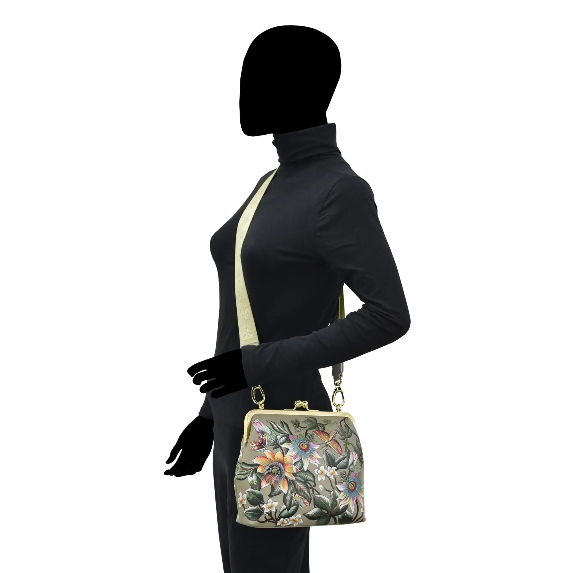 Hand Painted Vintage Inspired Dragonfly Satchel - Coco and lulu boutique