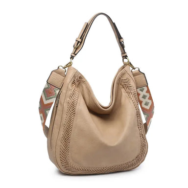 Aris Tan Whipstitch Hobo/Crossbody w/ Guitar Strap - Coco and lulu boutique