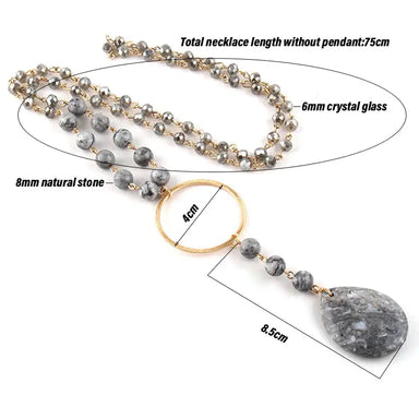 Teardrop Halo Necklace - Coco and lulu boutique