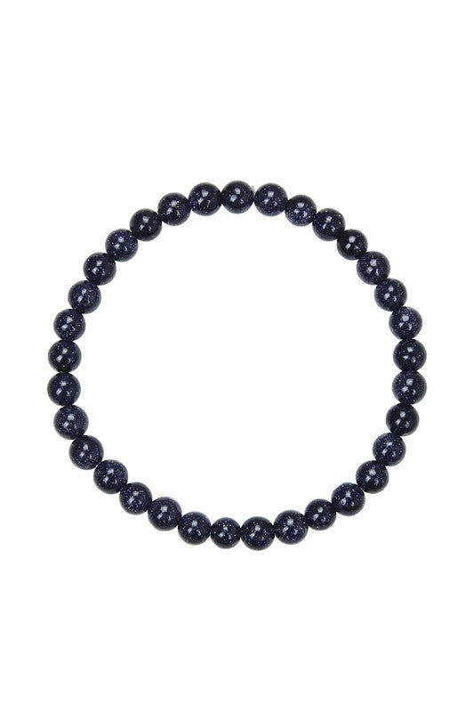 Blue Sandstone Stretch Bracelet - Coco and lulu boutique 