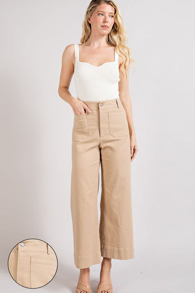 DANNILYNN SOFT WASHED WIDE LEG PANTS - Coco and lulu boutique 