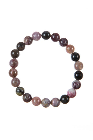 Tourmaline Stone Bead Stretch Bracelet - Coco and lulu boutique 
