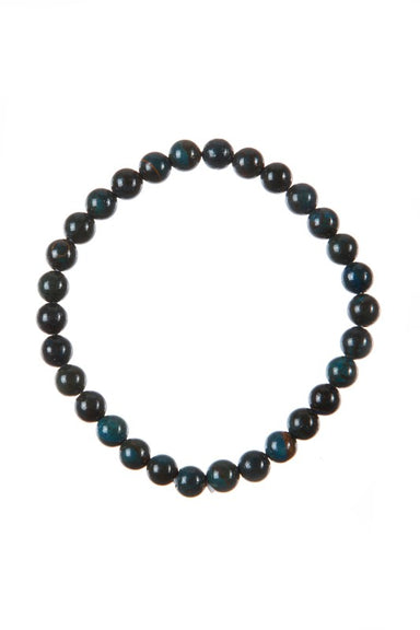 Blue Apatite Stone Bead Stretch Bracelet - Coco and lulu boutique 