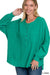 Emily Double Gauze Oversized 3/4 Button Henley Neck Top - Coco and lulu boutique 