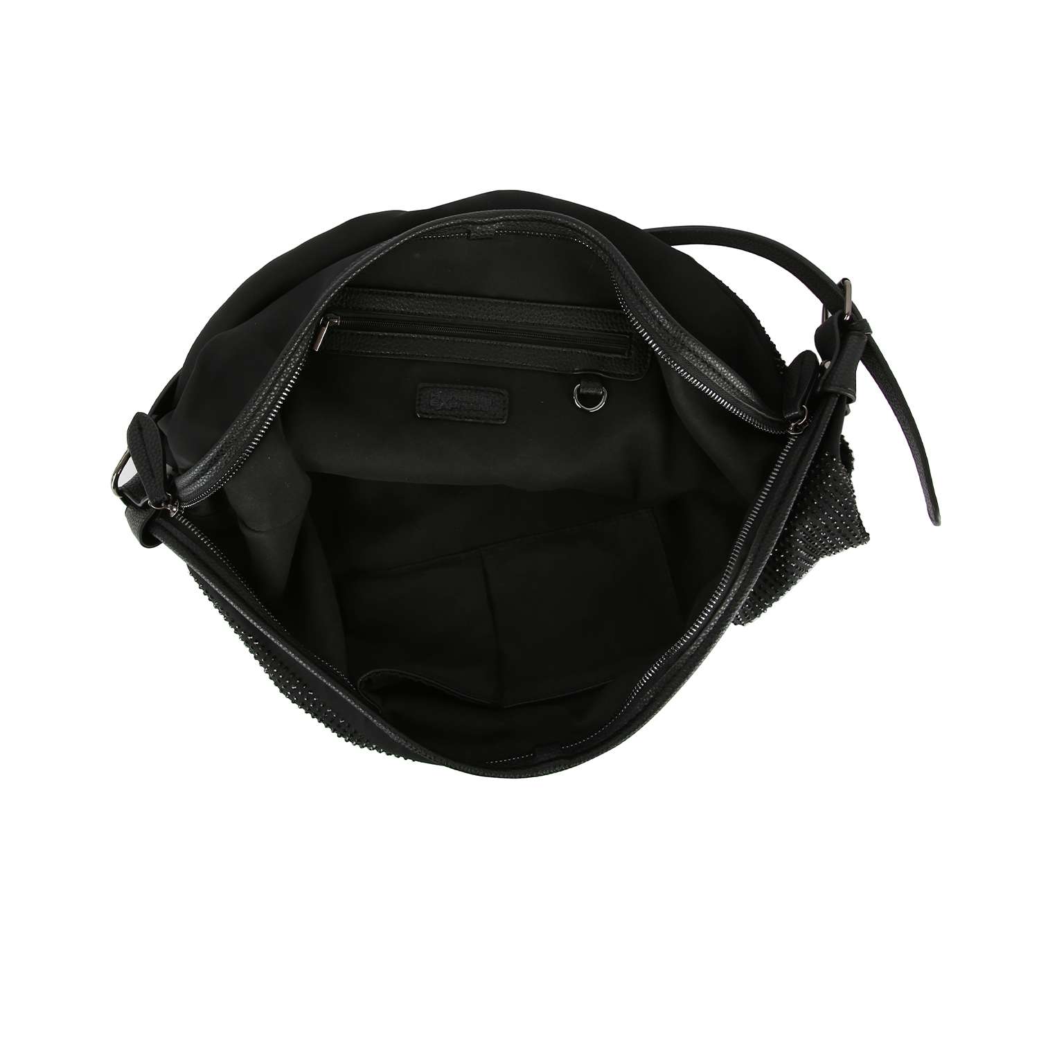 Dazzling Rhinestone Hobo Handbag: Dark Grey - Coco and lulu boutique 