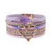 Multi-Layer Heart-Shaped Bangle Bracelets | Magnetic Buckle: Gold - Coco and lulu boutique 