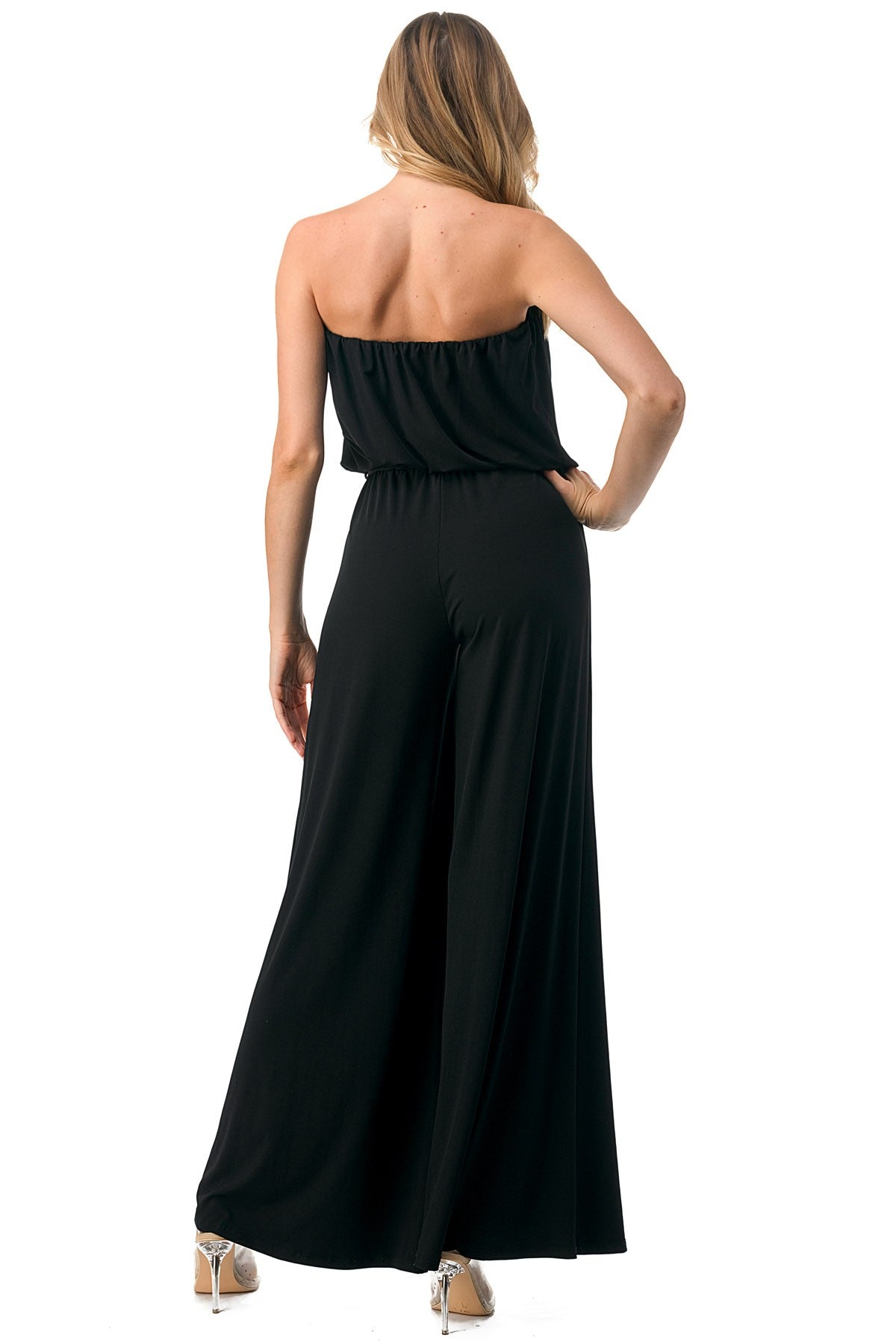 Ari Black Women's Strapless Jumpsuit - Coco and lulu boutique 