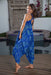 The Bora Bora Collection  Women's Summer Jumpsuit in Palms Blue Mint Resort Wear, Womens Bohemian Beach Wear - Coco and lulu boutique 