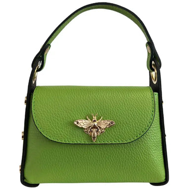 Modi Lime Green mini Bee bag in genuine dollar leather - Coco and lulu boutique 