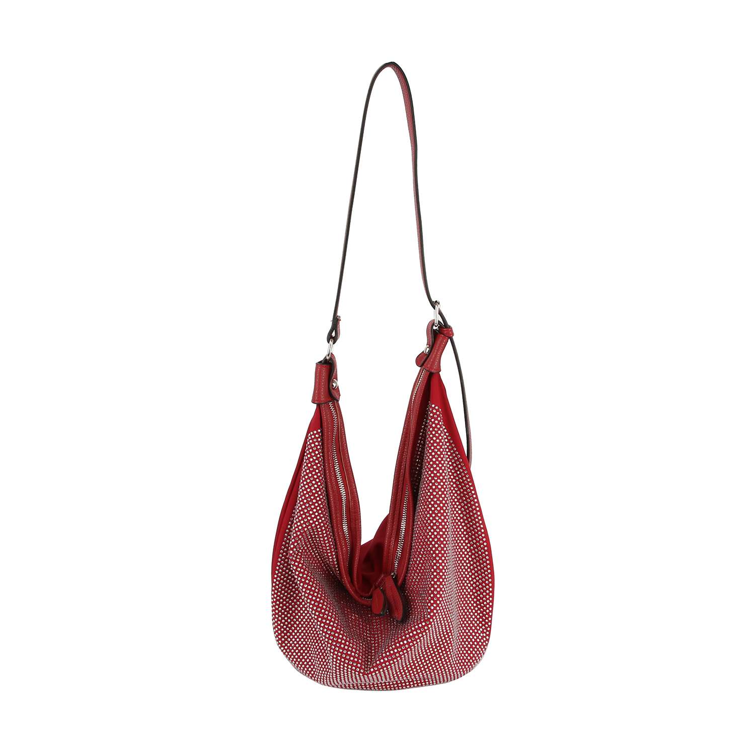 Dazzling Rhinestone Hobo Handbag: Olive - Coco and lulu boutique 
