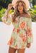 CiCi Floral Off-Shoulder Flare Sleeve Romper - Coco and lulu boutique 