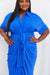 Alexann Full Size Ruched Tie-Waist Shirt Dress - Coco and lulu boutique 