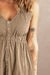 Gracie Sleeveless Button Down Mini Dress - Coco and lulu boutique 