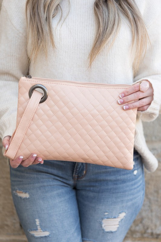 Quilted Wristlet Clutch - Coco and lulu boutique 