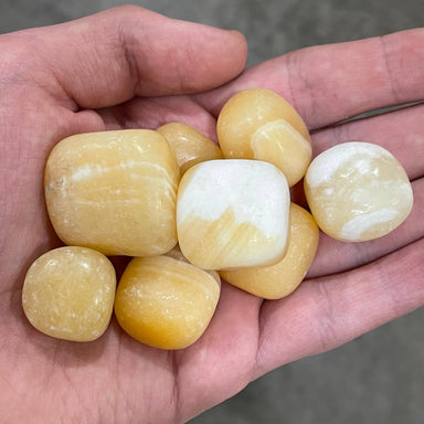 Yellow Calcite Tumbled 1 Lb - Coco and lulu boutique 