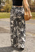Tropical Printed Drawstring Waist Pants with Pockets - Coco and lulu boutique 