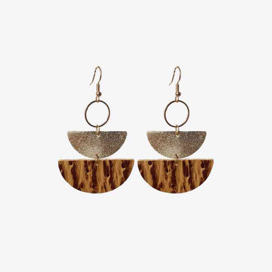 Modern  Semicircle Drop Earrings - Coco and lulu boutique 