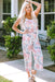 Heather Floral Spaghetti Strap Scoop Neck Jumpsuit - Coco and lulu boutique 