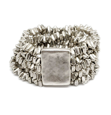 Abbie Handmade Pewter Bracelet - Coco and lulu boutique 