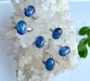 Natural Blue Kyanite White Bronze rings - Coco and lulu boutique 