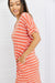 Kensey Weekender Full Size Striped V-Neck Pocket Dress - Coco and lulu boutique 