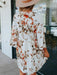 Shanna Floral V-Neck Three-Quarter Sleeve Dress - Coco and lulu boutique 