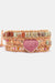 Wrap Bracelet Handmade Heart Shape Triple Layer Beaded Bracelet - Coco and lulu boutique 