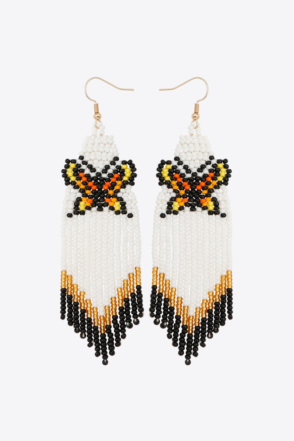 Butterfly Beaded Dangle Earrings - Coco and lulu boutique 