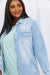 Reese  Full Size Distressed Raw Hem Denim Jacket - Coco and lulu boutique 