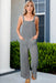 Julie Square Neck Sleeveless Jumpsuit with Pocket - Coco and lulu boutique 