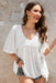 Ada V-Neck Half Sleeve Blouse with Pockets - Coco and lulu boutique 