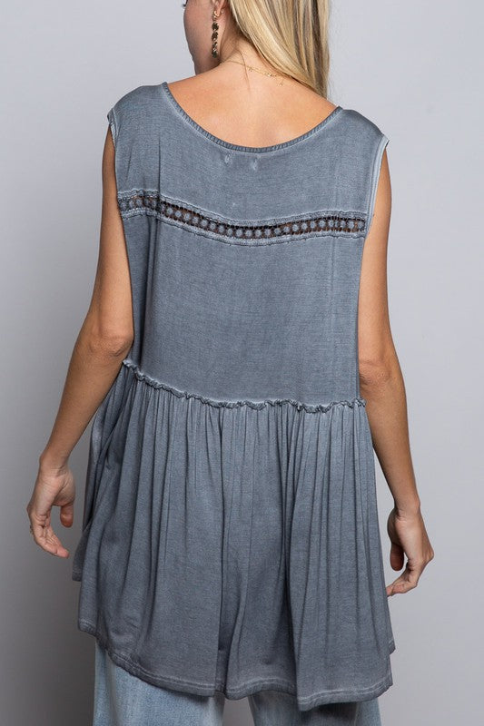Basic Meets Feminine Knit Tank Top - Coco and lulu boutique 