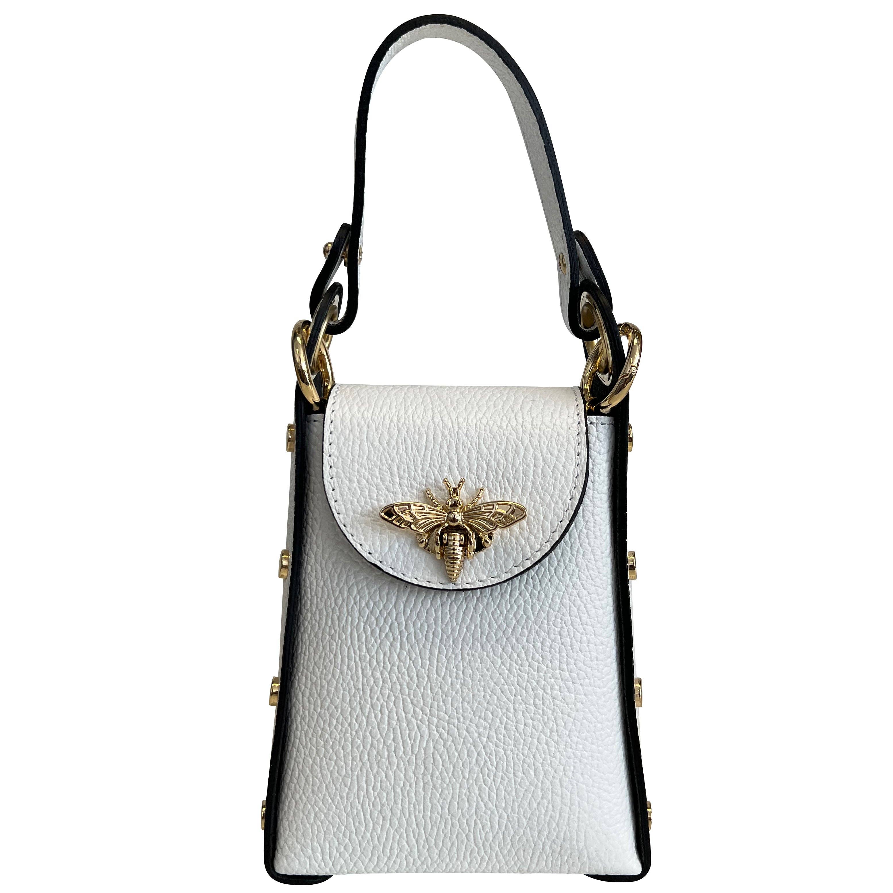Modarno mini bag in genuine leather dollar with bee-shaped l - Coco and lulu boutique 