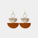 Geometrical Shape Dangle Leather Earrings - Coco and lulu boutique 