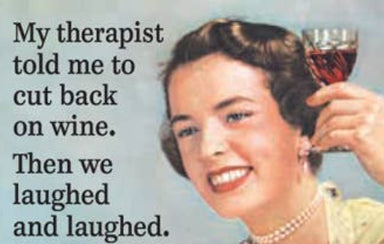 Magnet: My therapist told me to cut back on wine. - Coco and lulu boutique 