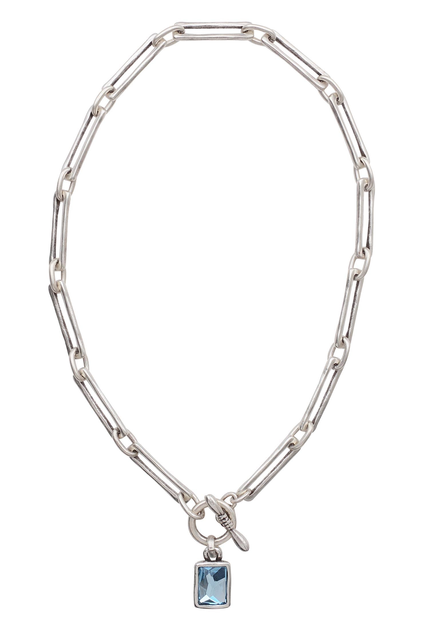 The Victoria Handmade Crystal Pewter Necklace - Coco and lulu boutique 
