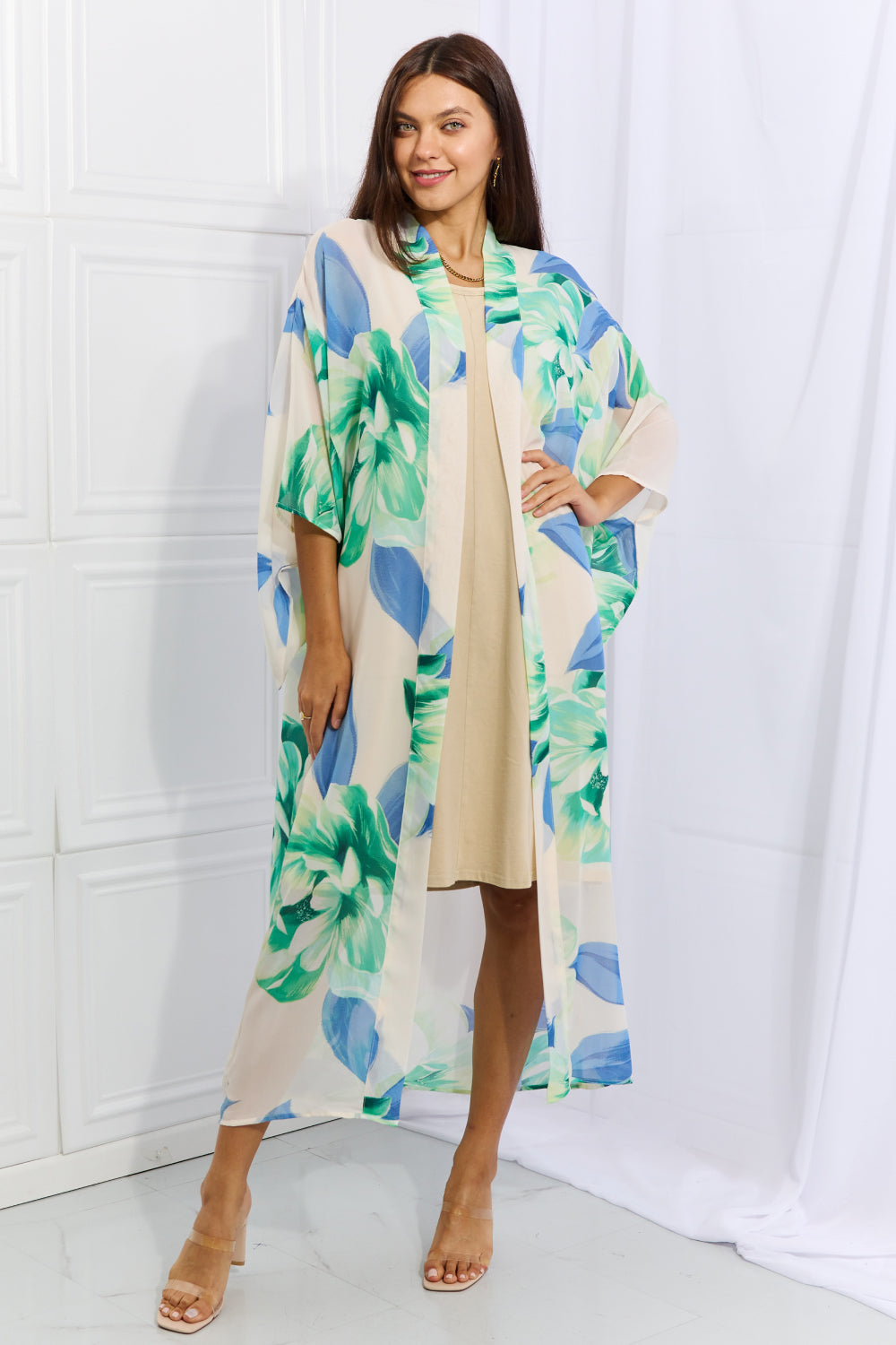 On the Go Floral Kimono - Coco and lulu boutique 