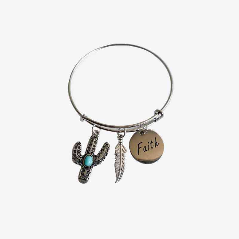 Multi-Charm Alloy Bracelet - Coco and lulu boutique 