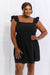 Sunny Full Size Empire Line Ruffle Sleeve Dress in Black - Coco and lulu boutique 