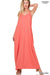 V NECK CAMI MAXI DRESS WITH SIDE POCKETS - Coco and lulu boutique 