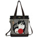 Black and White Fat Kitty Cat Collectable Work Tote Bag - Coco and lulu boutique 
