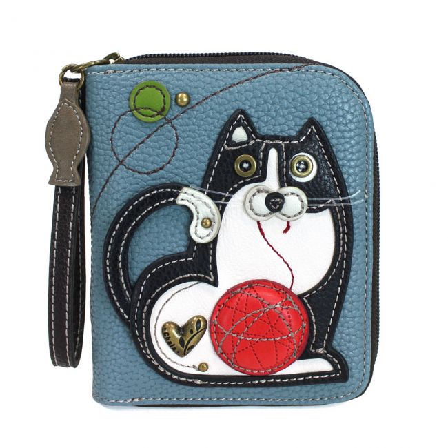 Black and White Fat Kitty Cat Collectable Wallet - Coco and lulu boutique 